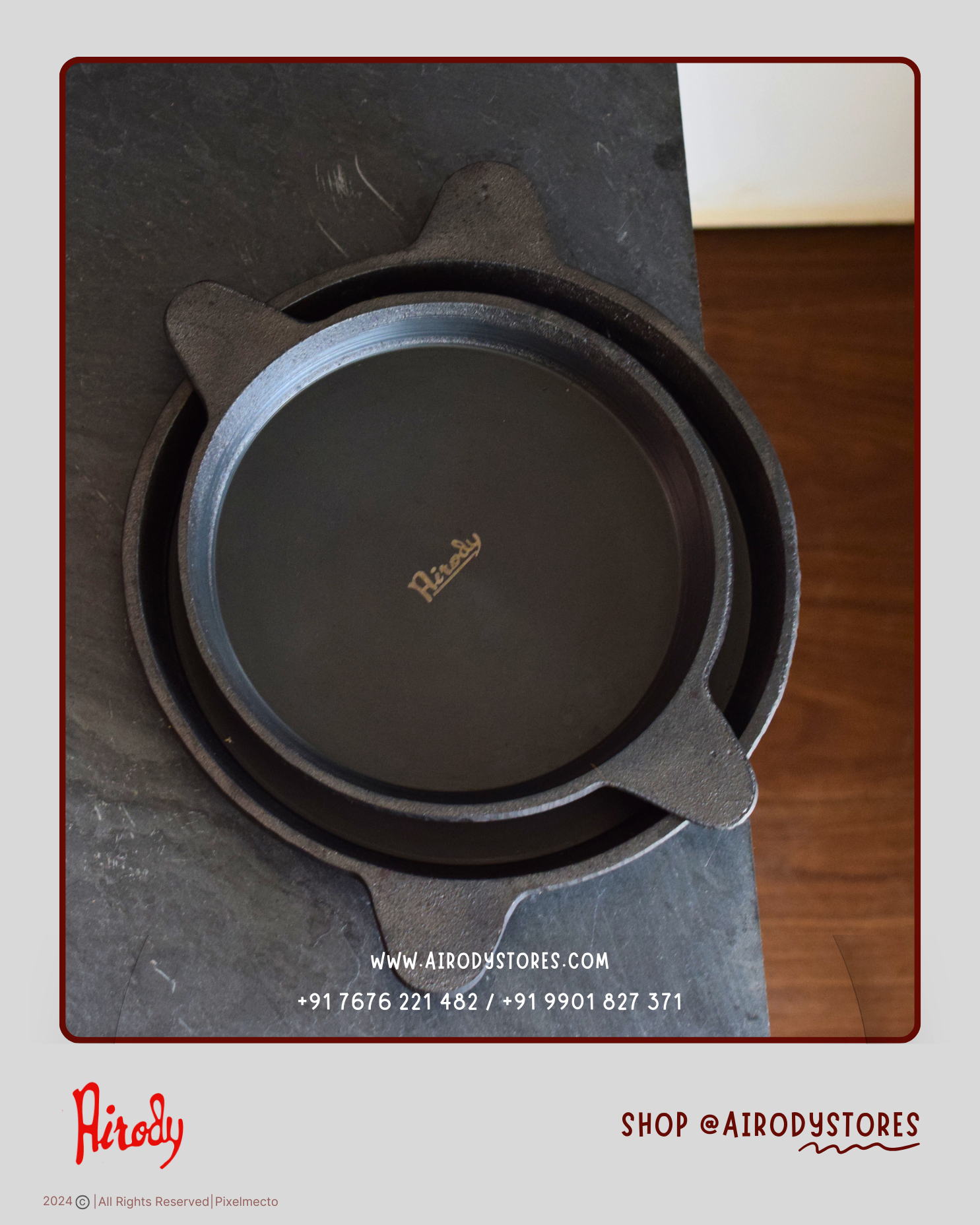 Edge Raised Tawa  Double Handle