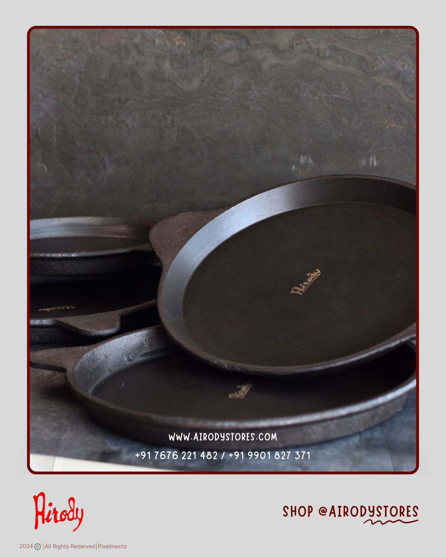 Edge Raised Tawa  Double Handle