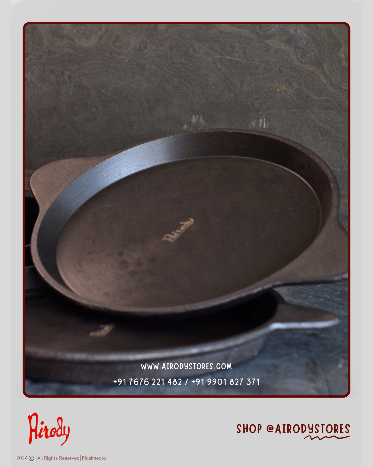 Edge Raised Tawa  Double Handle