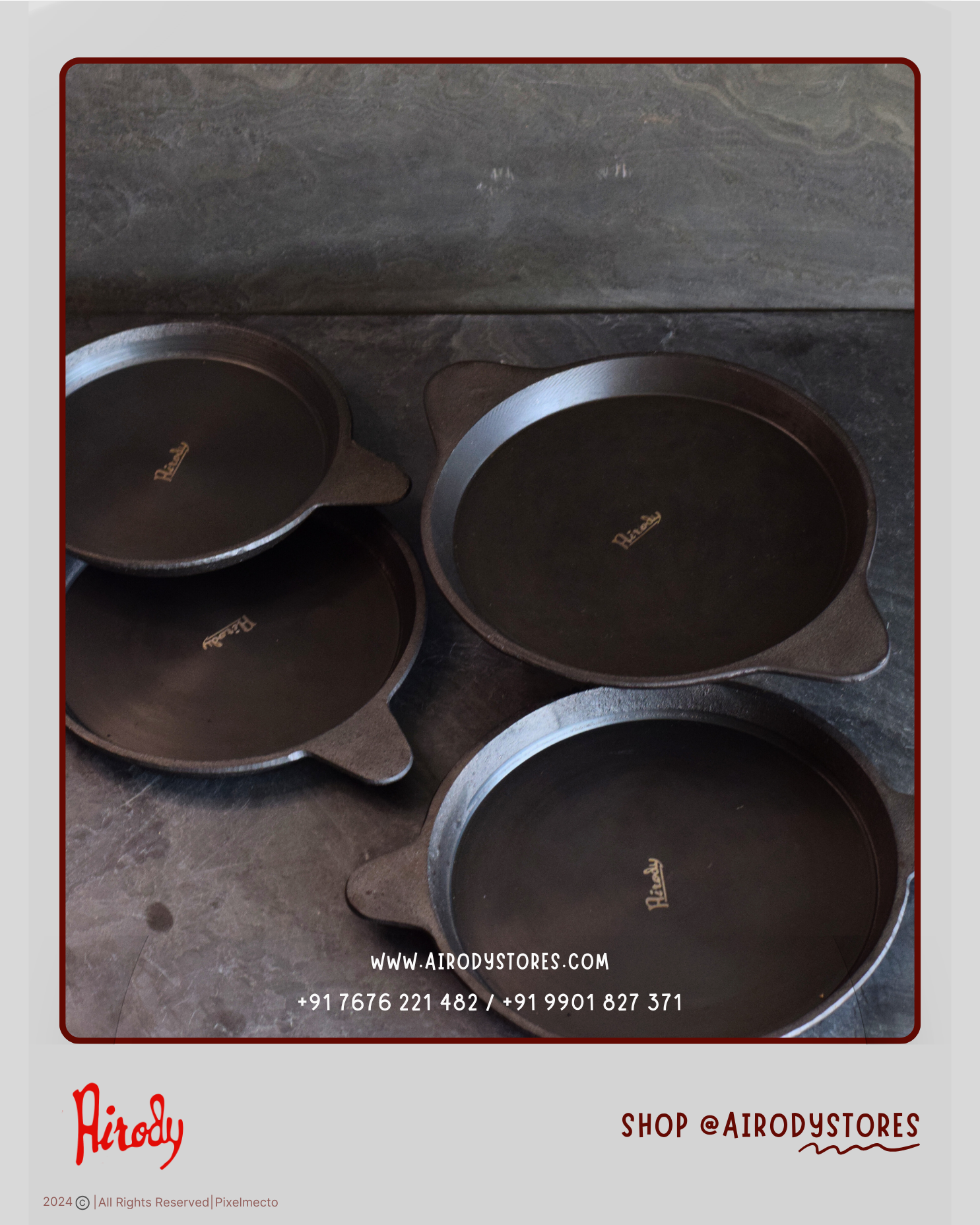 Edge Raised Tawa  Double Handle