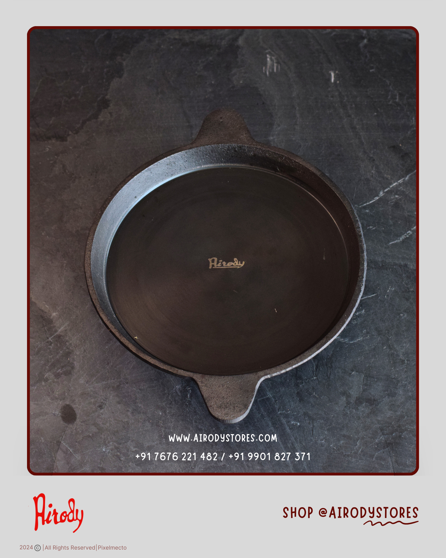 Edge Raised Tawa  Double Handle